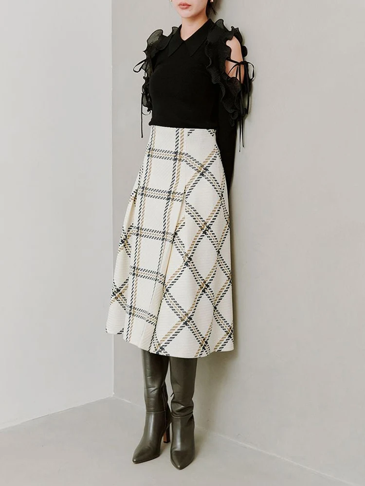 High Waist A-Line Skirt Autumn Winter New Arrival Pleated Thick Yarn Plaid Women's Casual Fashion Polyester Fiber
High Waist A-Line Skirt Autumn Winter New Arrival Pleated Thick Yarn Plaid Women's Casual Fashion Polyester Fiber