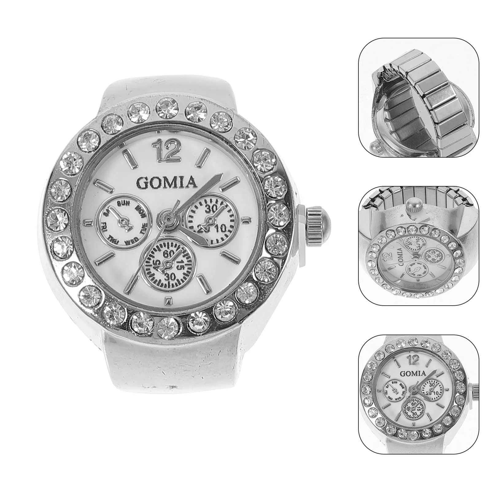 Ring Watch Smart Quartz Elastic Wrist Finger Watches Alloy Casual Festival Gift Man
Ring Watch Smart Quartz Elastic Wrist Finger Watches Alloy Casual Festival Gift Man