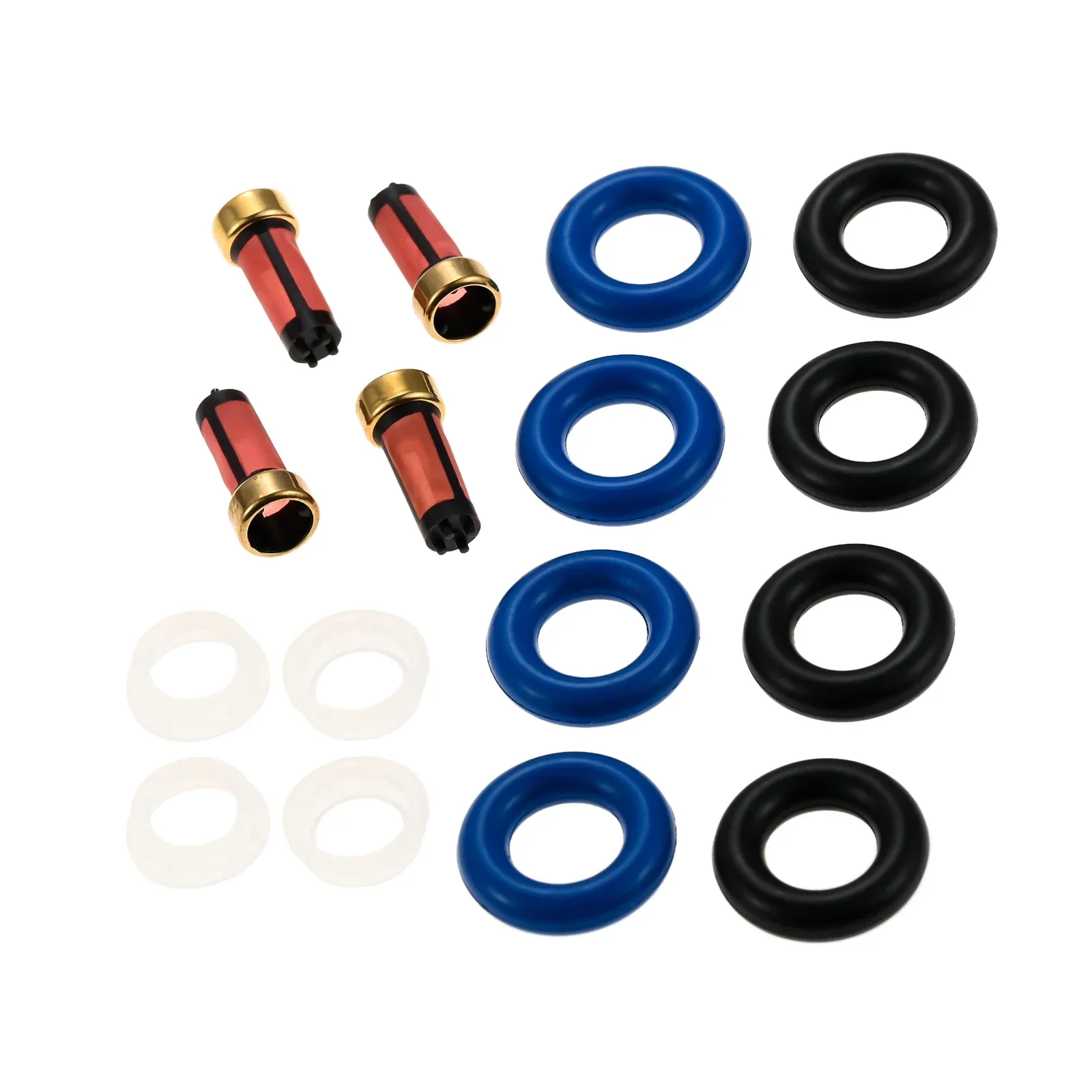 4 Sets High Quality Rubber Car Fuel Injector Fuel Filter with O Rings Plastic Part Repair Kit 0280156154 0586156156 for AY-RK057
4 Sets High Quality Rubber Car Fuel Injector Fuel Filter with O Rings Plastic Part Repair Kit 0280156154 0586156156 for AY-RK057