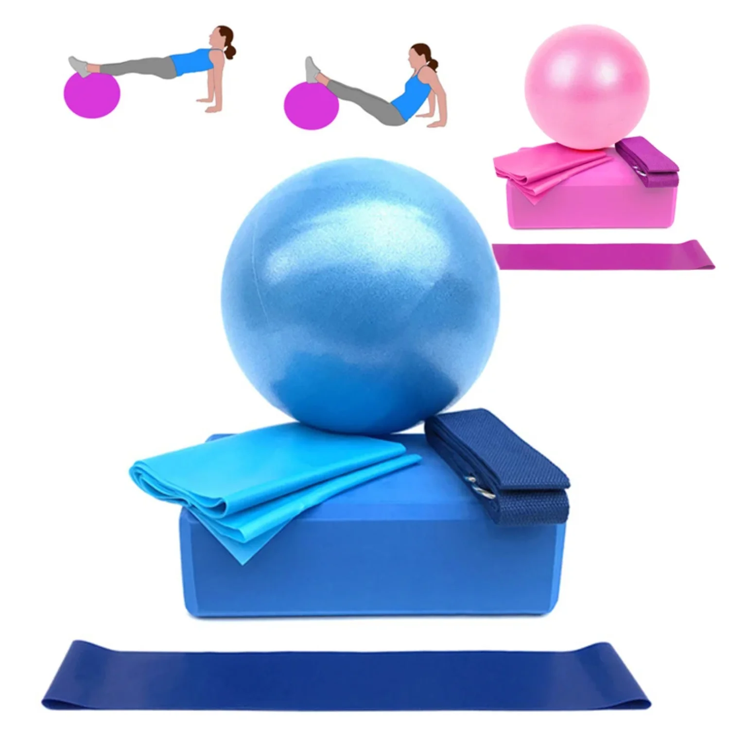 5Pcs Yoga Ball Kits And Sets Beginner Yoga Blocks Resistance Bands Loop Pilates Pull Rope Stretching Strap Fitness Equipment
5Pcs Yoga Ball Kits And Sets Beginner Yoga Blocks Resistance Bands Loop Pilates Pull Rope Stretching Strap Fitness Equipment