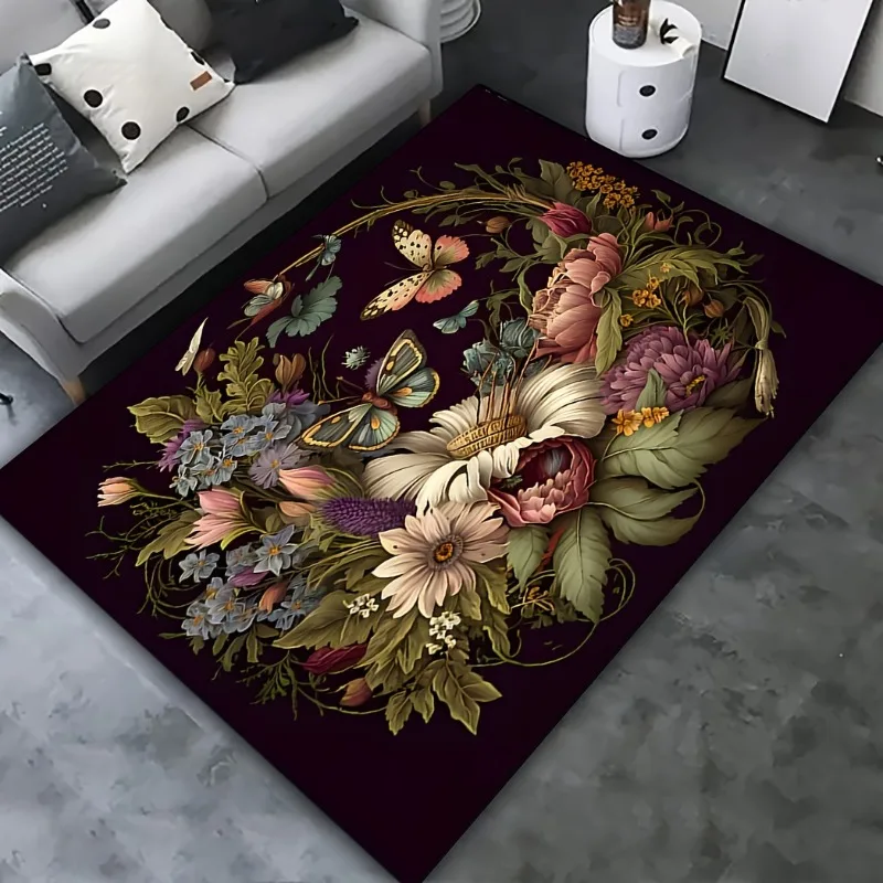 Retro Floral Butterfly Pattern Home Kitchen Living Room Bedroom Anti-slip Carpet Suitable for Laundry Room Entrance Door Mat
Retro Floral Butterfly Pattern Home Kitchen Living Room Bedroom Anti-slip Carpet Suitable for Laundry Room Entrance Door Mat
