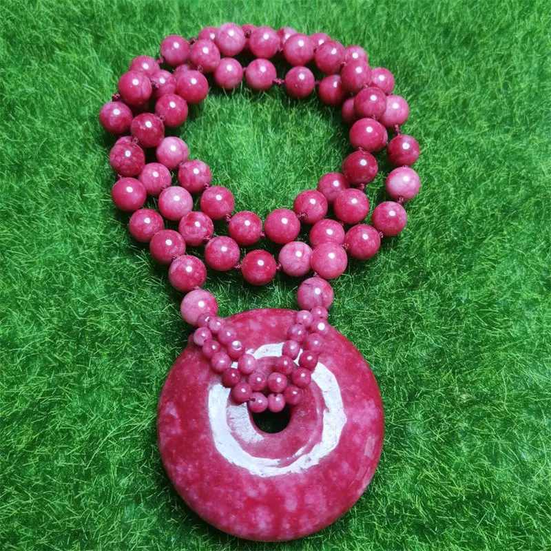 New Natural Peach Blossom Jade Safety Buckle Necklace Women's Fashion Versatile Sweater Chain Jewelry
New Natural Peach Blossom Jade Safety Buckle Necklace Women's Fashion Versatile Sweater Chain Jewelry