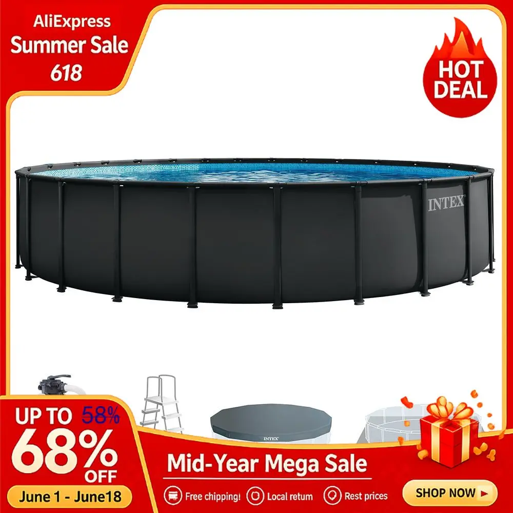 24 ft x 52 in Above Ground Pool Set, Round Swimming Pool with Steel Frame, 2100 GPH Sand Filter Pump, Ladder, Cover, Custom
24 ft x 52 in Above Ground Pool Set, Round Swimming Pool with Steel Frame, 2100 GPH Sand Filter Pump, Ladder, Cover, Custom