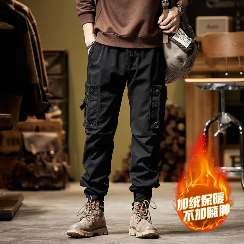 Elastic Waist Zipper Simple Large Pocket Lace Up Casual Pants Male Fleece Outdoor Sports Retro Outdoor Hip-hop Work Pants Men's
Elastic Waist Zipper Simple Large Pocket Lace Up Casual Pants Male Fleece Outdoor Sports Retro Outdoor Hip-hop Work Pants Men's