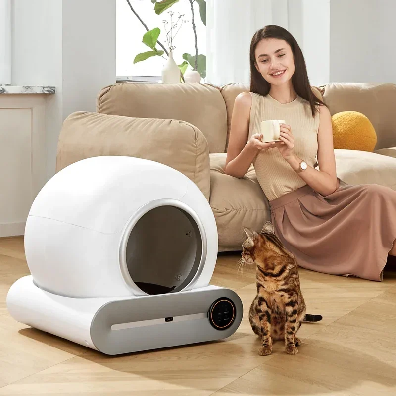 Automatic Cat Toilet Self-cleaning Toilet Box Large Pet Smart Cat Litter Box App Control TUYA Auto Cat Litter Box
Automatic Cat Toilet Self-cleaning Toilet Box Large Pet Smart Cat Litter Box App Control TUYA Auto Cat Litter Box