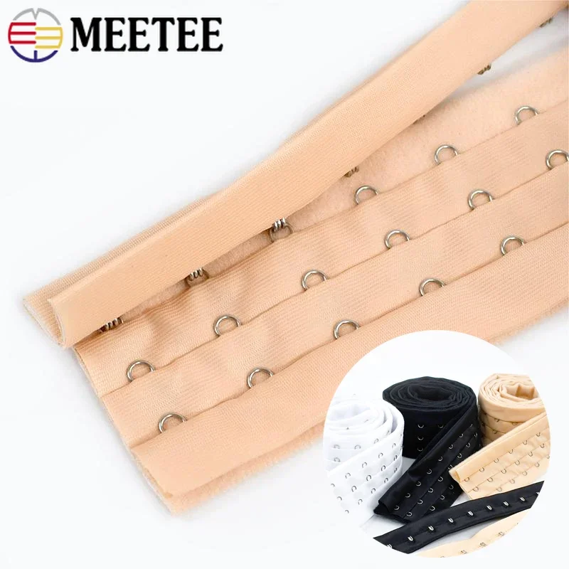 Meetee 1-5Yards 2/3 Rows Bra Hook Tape Corset Back Buckle Ribbon Underwear Extender Clip Waist Shaper Hooks DIY Sewing Accessory 
Meetee 1-5Yards 2/3 Rows Bra Hook Tape Corset Back Buckle Ribbon Underwear Extender Clip Waist Shaper Hooks DIY Sewing Accessory