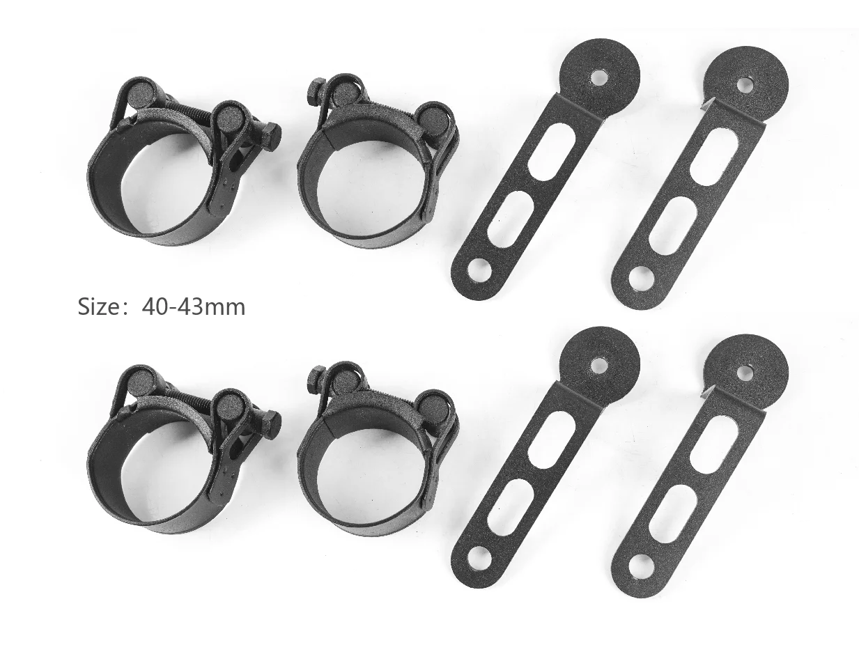 Universal 40-43mm Motorcycle Shock Absorber Mounting Brackets Clamps Kit, Shock Mount Support Arms for Dirt Bike ATV
Universal 40-43mm Motorcycle Shock Absorber Mounting Brackets Clamps Kit, Shock Mount Support Arms for Dirt Bike ATV
