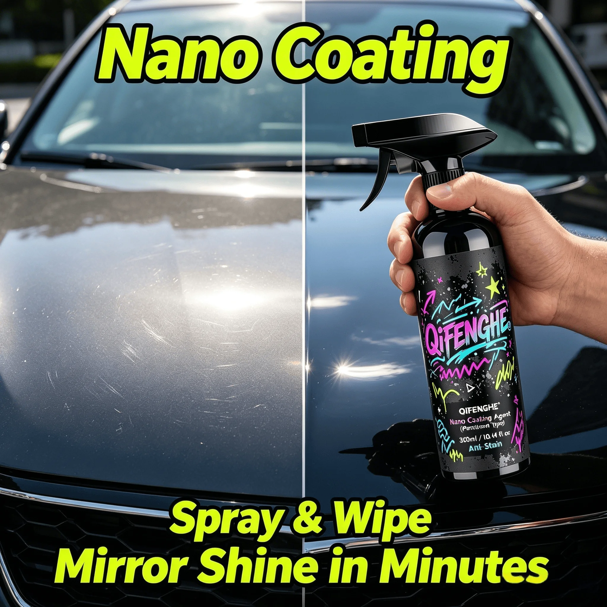 Nano Coating Agent Long-Lasting Car Paint Protection Mirror Shine Quick Easy Application 300ml for Auto Body Anti-UV Anti-Stain
Nano Coating Agent Long-Lasting Car Paint Protection Mirror Shine Quick Easy Application 300ml for Auto Body Anti-UV Anti-Stain