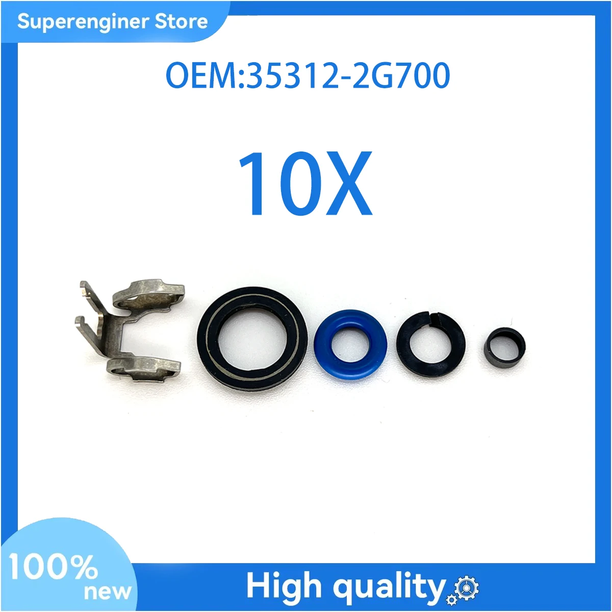 10X 35312-2G700 Fuel Injector Seal Kit for Hyundai SantaTucson Kia Optima Sportage 2.4L 35312 2G700
10X 35312-2G700 Fuel Injector Seal Kit for Hyundai SantaTucson Kia Optima Sportage 2.4L 35312 2G700