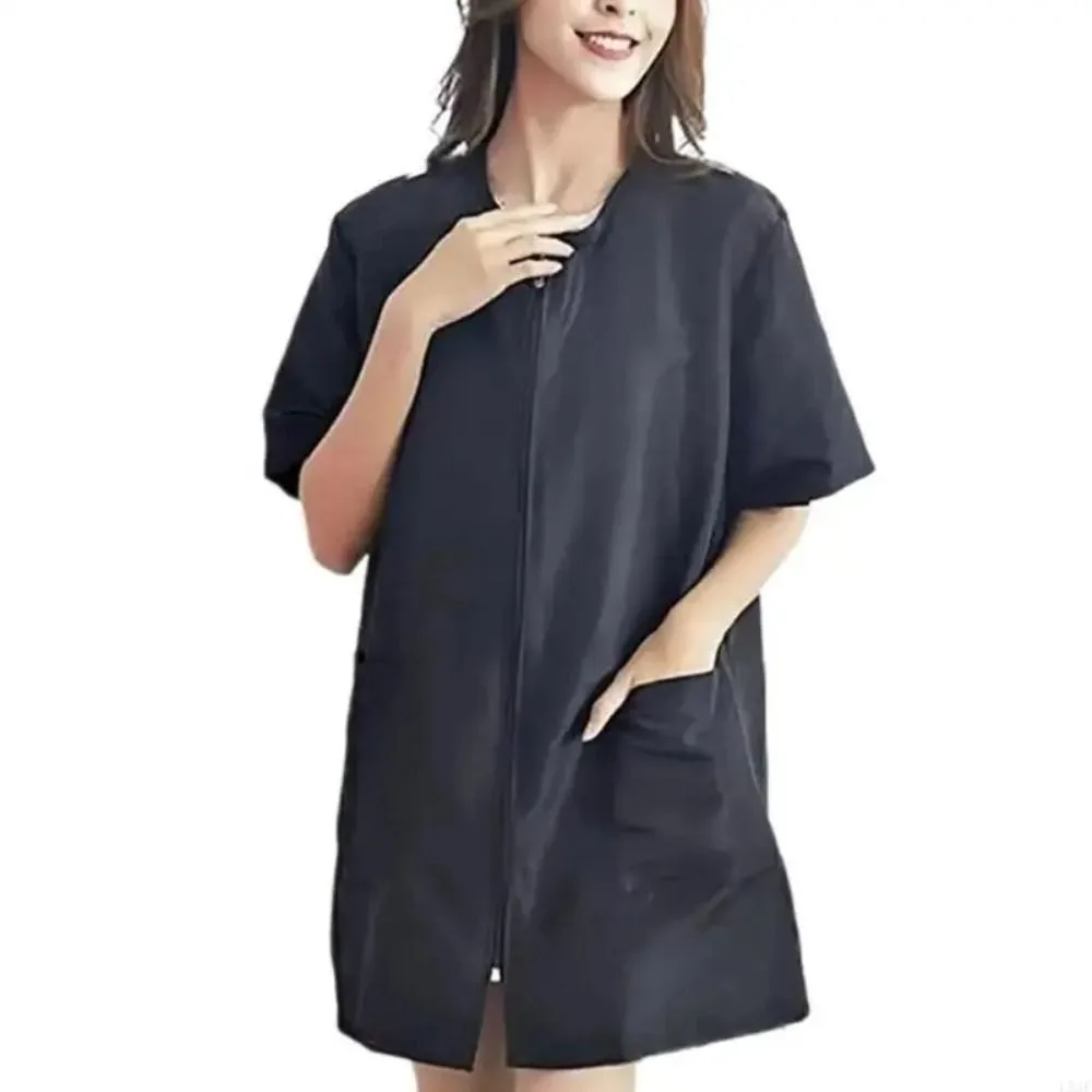 Short/Long Sleeve Barber Shop Work Clothes Non-stick Hair Easy Zippered Hairdresser Robe Polyester Breathable
Short/Long Sleeve Barber Shop Work Clothes Non-stick Hair Easy Zippered Hairdresser Robe Polyester Breathable