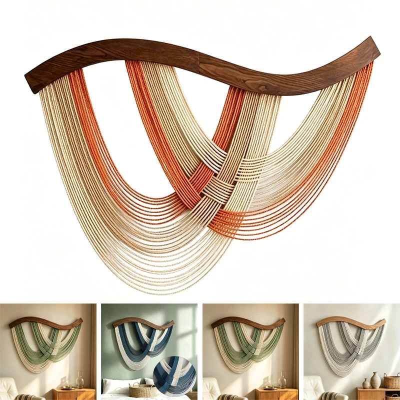 1pc Handcrafted Nordic Macrame Wall Decor Featuring Creative Tassels, Wall-Mounted Ornament,Suitable for Bedrooms, Living Rooms
1pc Handcrafted Nordic Macrame Wall Decor Featuring Creative Tassels, Wall-Mounted Ornament,Suitable for Bedrooms, Living Rooms