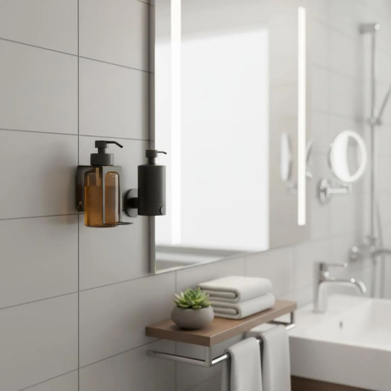 Wall Mounted Soap Dispenser Refillable Manual Pump Dispenser Bathroom Accessory Waterproof Robust Duty for Hotel
Wall Mounted Soap Dispenser Refillable Manual Pump Dispenser Bathroom Accessory Waterproof Robust Duty for Hotel