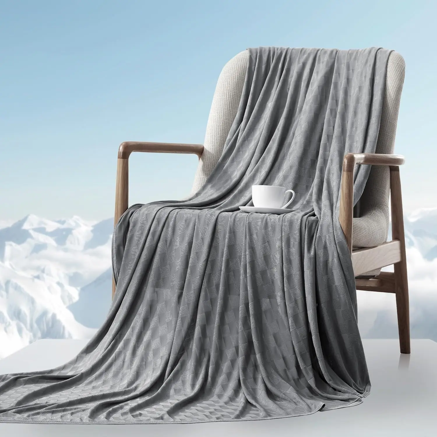 Thin Cooling Blanket for Hot Sleepers Lightweight Summer Throw 60x90 Dark Grey
Thin Cooling Blanket for Hot Sleepers Lightweight Summer Throw 60x90 Dark Grey