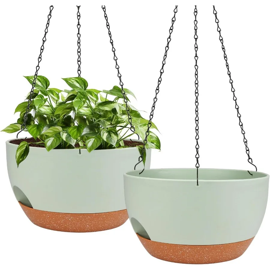 Hanging Planters for Outdoor Indoor Plants 2 Pack 12 Inch Hanging Basket Plants Outdoor Self Watering Hanging Planter with Plan
Hanging Planters for Outdoor Indoor Plants 2 Pack 12 Inch Hanging Basket Plants Outdoor Self Watering Hanging Planter with Plan