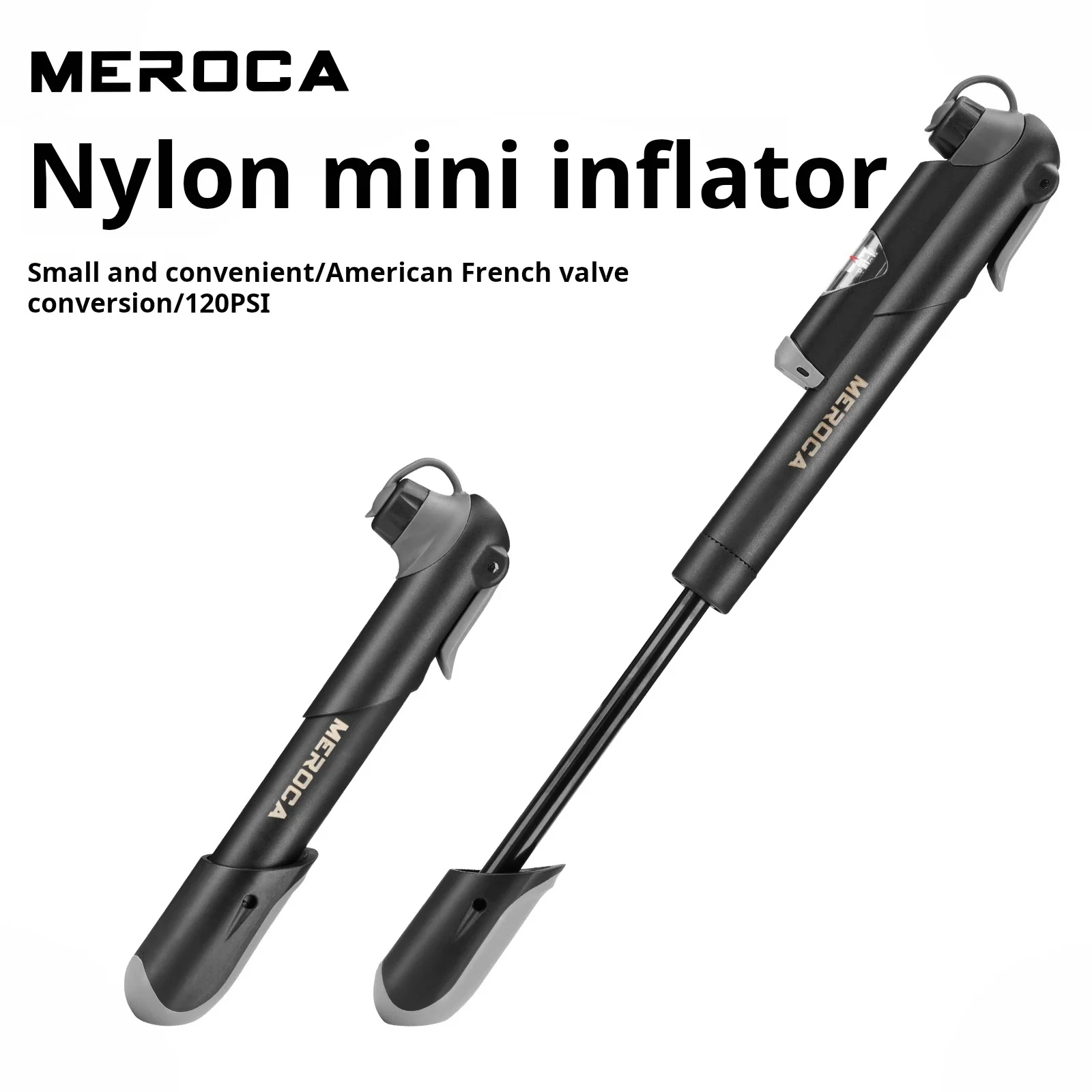 MEROCA Bike Nylon Mini Inflator 120PSI American French Valve Conversion MTB Road Cycling Air Pump FOR Bicycle Swimming Ring Ball
MEROCA Bike Nylon Mini Inflator 120PSI American French Valve Conversion MTB Road Cycling Air Pump FOR Bicycle Swimming Ring Ball