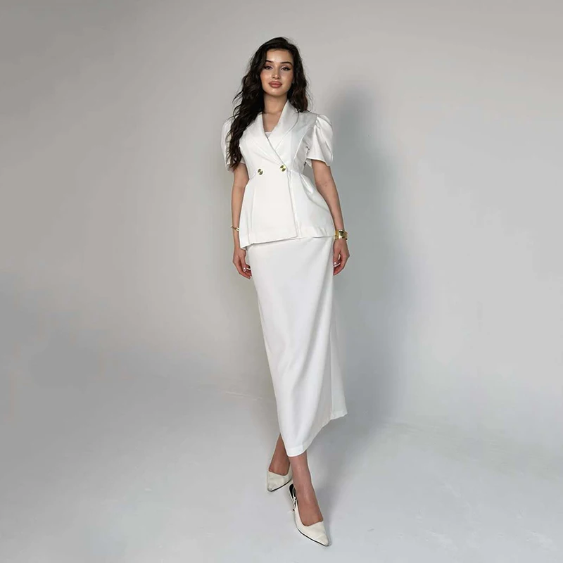 Fashion Casual Slim Skirt Outfit Spring Women Puff Sleeve V-neck Top+High Waist Straight Knee Length Skirt Autumn Two Piece Set
Fashion Casual Slim Skirt Outfit Spring Women Puff Sleeve V-neck Top+High Waist Straight Knee Length Skirt Autumn Two Piece Set