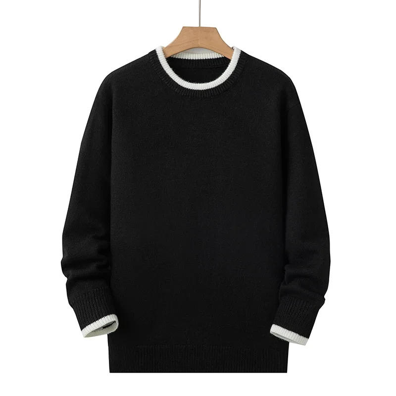 Winter New Collared Color-blocking Round-neck Sweater Men Solid Color Loose and Simple Knitted Sweater Lazy and Soft Couple Top
Winter New Collared Color-blocking Round-neck Sweater Men Solid Color Loose and Simple Knitted Sweater Lazy and Soft Couple Top