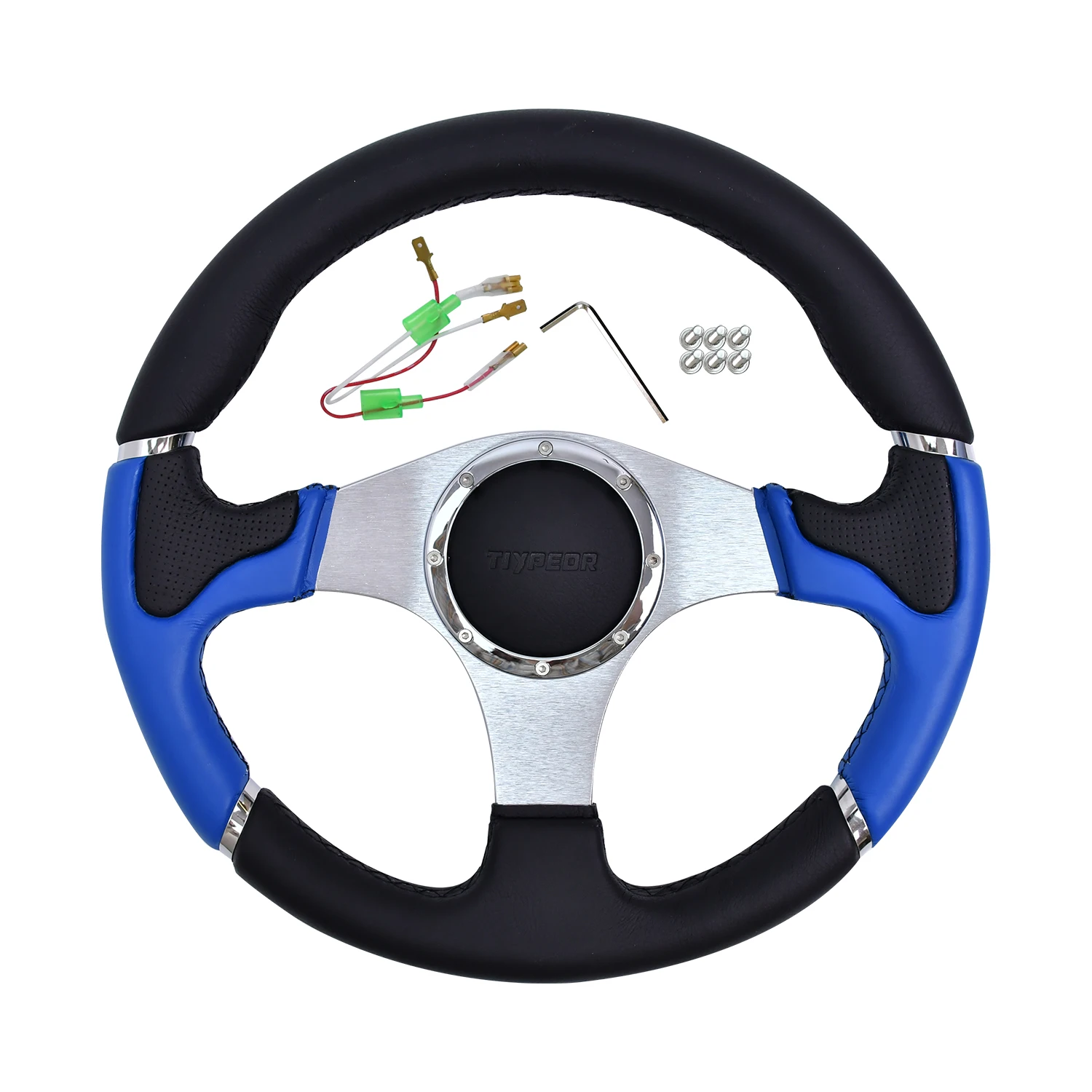 TIYPEOR Universal 14 Inch Blue Black Drift 350Mm Microfiber Leather D-Type Modified Car Accessory Steering Wheel
TIYPEOR Universal 14 Inch Blue Black Drift 350Mm Microfiber Leather D-Type Modified Car Accessory Steering Wheel