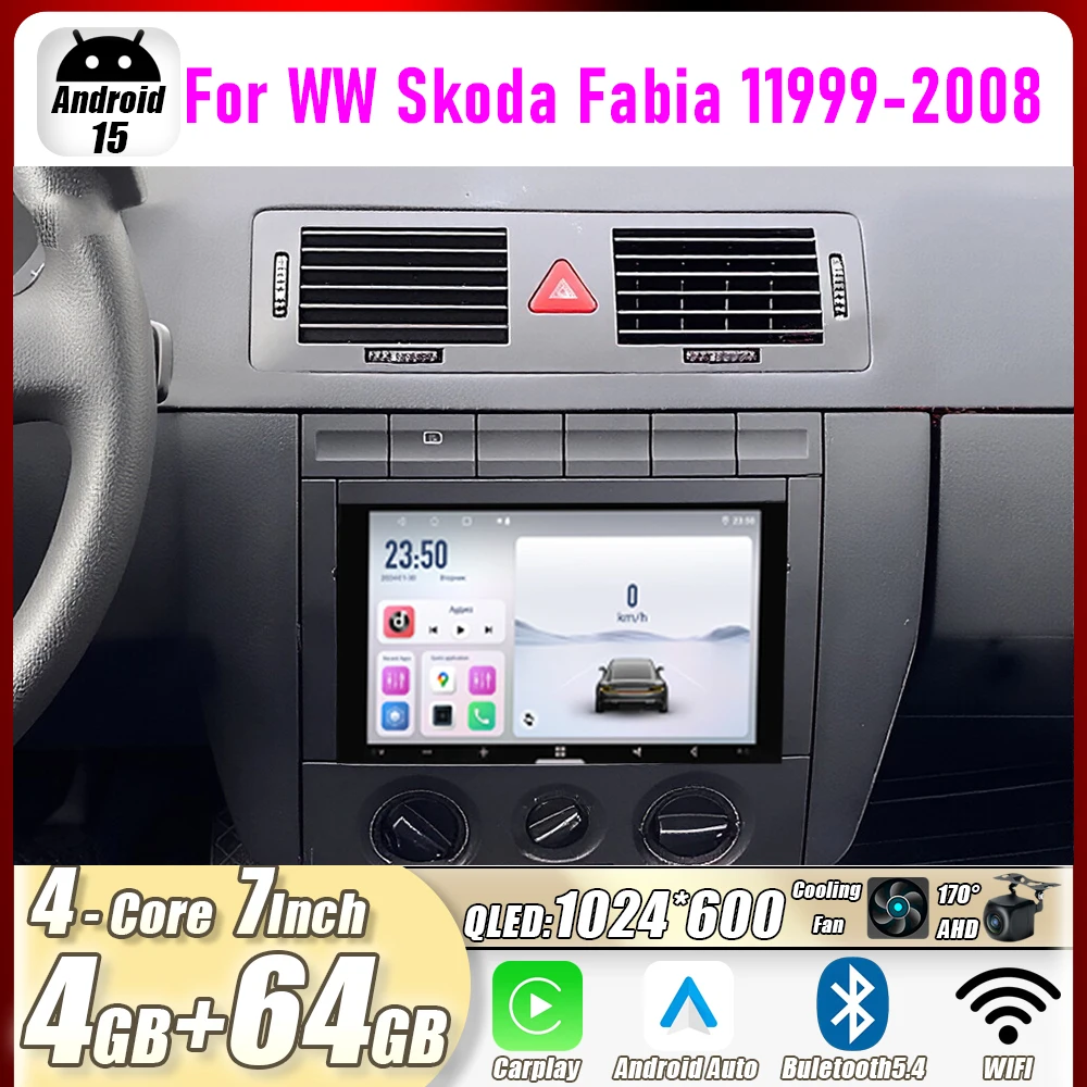 7" For WW Skoda Fabia 11999-2008 Car Stereo Radio CarPlay Android15 Auto Head Unit GPS WIFI Navi Multimedia Player 4GB+ 64GB
7" For WW Skoda Fabia 11999-2008 Car Stereo Radio CarPlay Android15 Auto Head Unit GPS WIFI Navi Multimedia Player 4GB+ 64GB