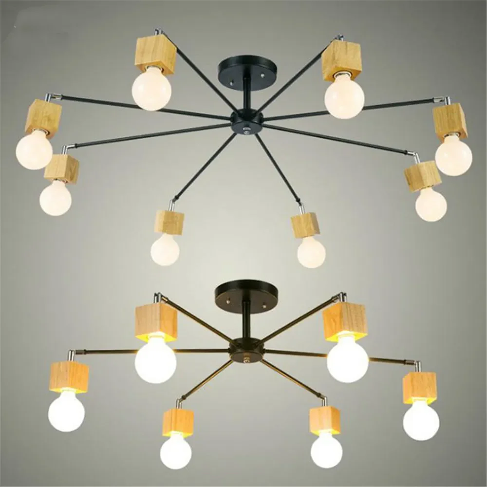 Modern wood LED ceiling chandelier Black White living room bed children's lustres lamp lustre home lighting
Modern wood LED ceiling chandelier Black White living room bed children's lustres lamp lustre home lighting