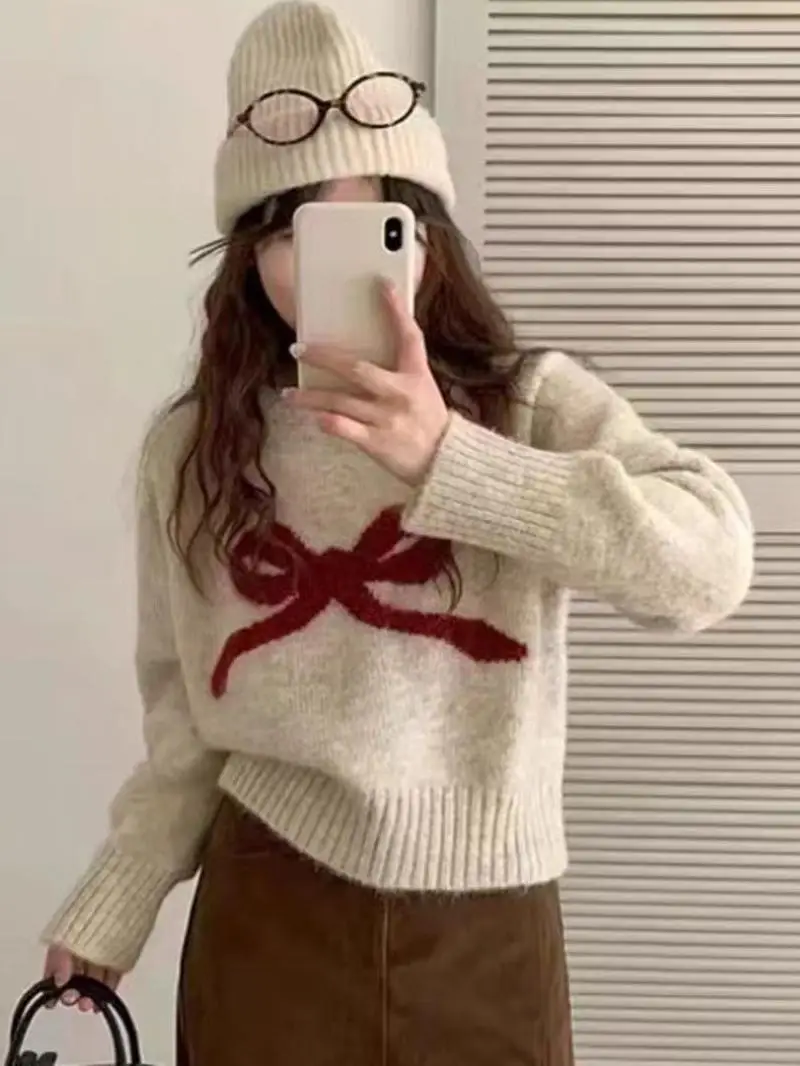 Корейский свитер Laid-ba с круглым вырезом и бантом, весна-осень, высококачественный, свободный, мягкий, вязаный топ, базовый слой, милый и стильный.
Корейский свитер Laid-ba с круглым вырезом и бантом, весна-осень, высококачественный, свободный, мягкий, вязаный топ, базовый слой, милый и стильный.