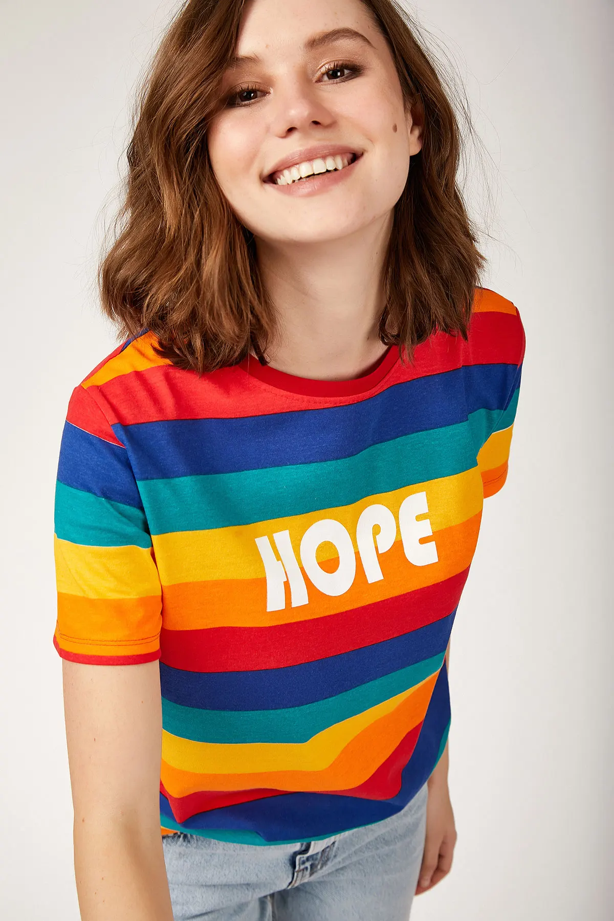 Striped Hope Printed T-Shirts 2021 Summer Spring Women 'S T-Shirt Fashion Tops Sexy Print Ladies top
Striped Hope Printed T-Shirts 2021 Summer Spring Women 'S T-Shirt Fashion Tops Sexy Print Ladies top