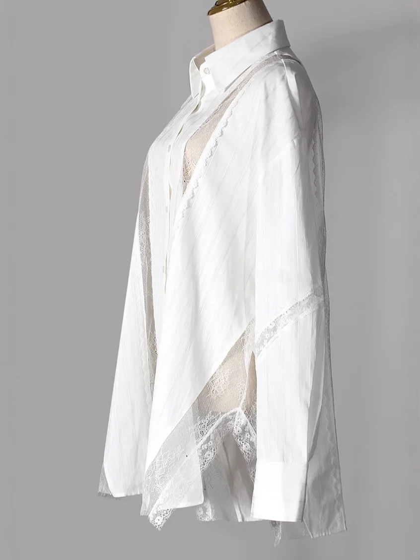 Loose Long Sleeve Women's Shirt Lace Hollow out Design UV Protection Mid-Length Original Design Pure Cotton Collar
Loose Long Sleeve Women's Shirt Lace Hollow out Design UV Protection Mid-Length Original Design Pure Cotton Collar
