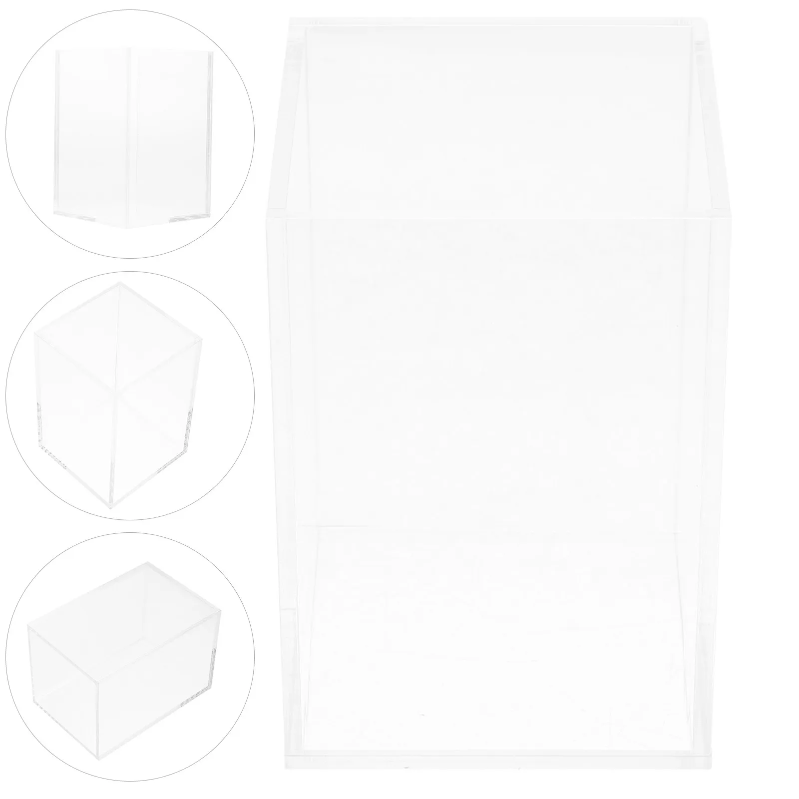 Набор из 2 акриловых органайзеров для стола: вертикальный держатель для ручек, карандашей, кистей для макияжа, помады и мелочей
Набор из 2 акриловых органайзеров для стола: вертикальный держатель для ручек, карандашей, кистей для макияжа, помады и мелочей