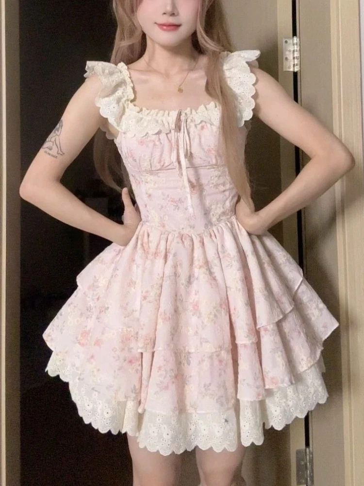 Pink Sweet Floral Mini Dress Women 2025 Summer Elegant Ruffles Casual Fairy Dress Female Fashion Evening Party Princess Dresses
Pink Sweet Floral Mini Dress Women 2025 Summer Elegant Ruffles Casual Fairy Dress Female Fashion Evening Party Princess Dresses
