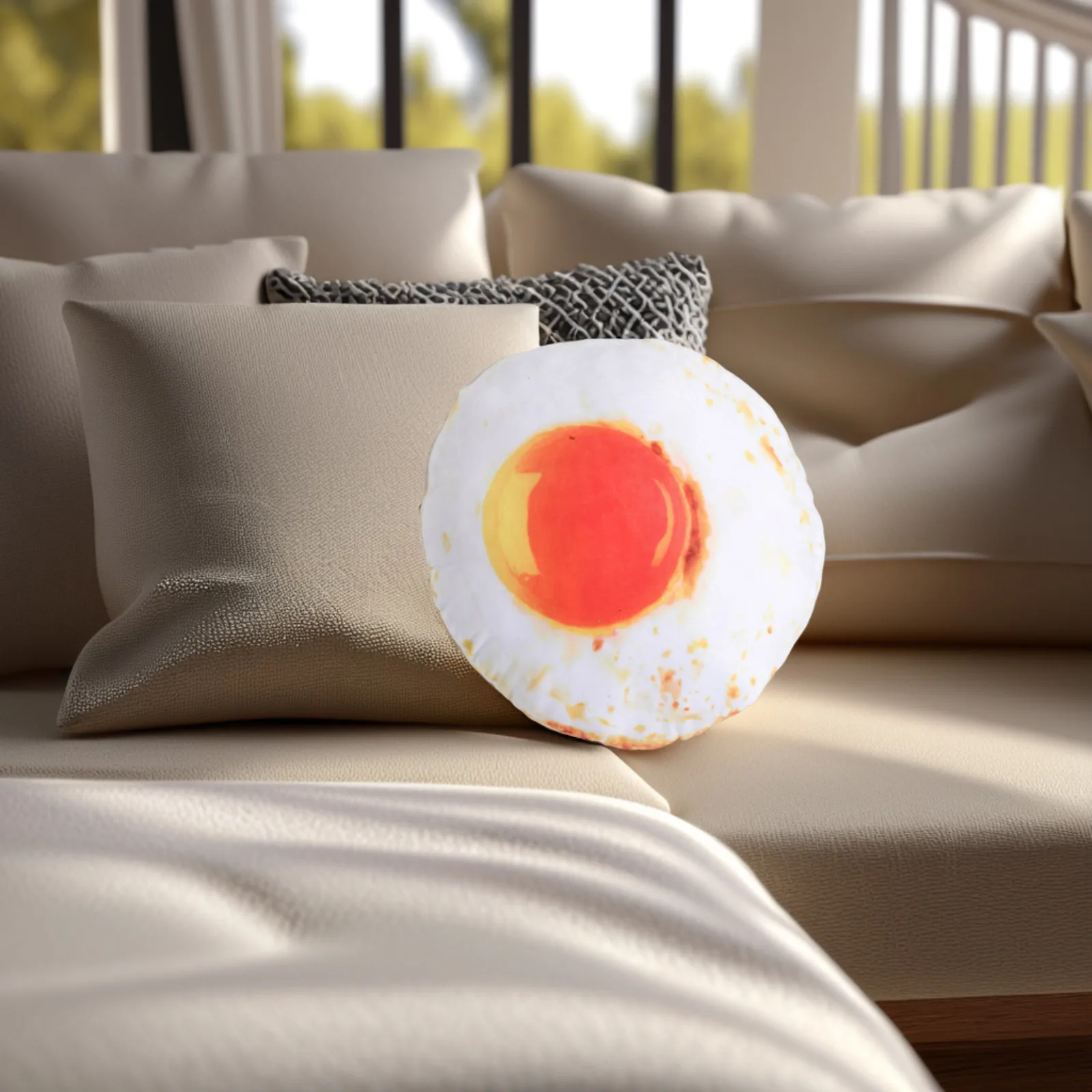 Simulated Fried Egg Pillow Realistic Food Decorative Cushion Creative Design Novelty Pillows Soft Decor Fake
Simulated Fried Egg Pillow Realistic Food Decorative Cushion Creative Design Novelty Pillows Soft Decor Fake