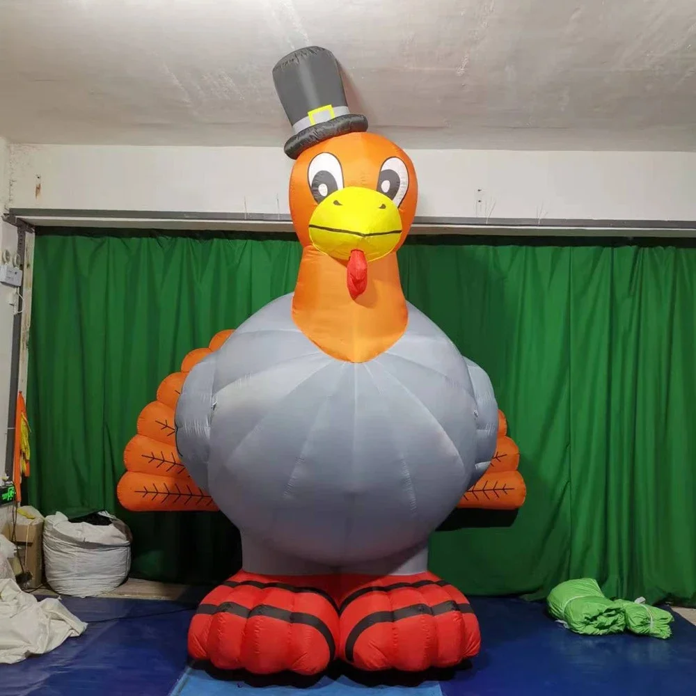 Customized Giant Inflatable Turkey Blow Up Thanksgivings Cartoon Balloon with Led Lights Animal Mascot for Holiday Decoration
Customized Giant Inflatable Turkey Blow Up Thanksgivings Cartoon Balloon with Led Lights Animal Mascot for Holiday Decoration