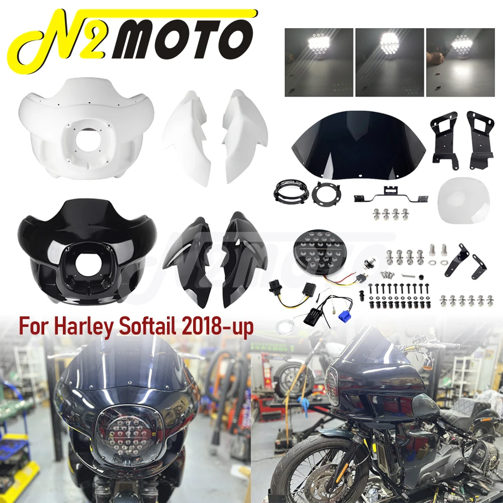7" LED Headlight Upper Fairing W/ Windshield For Harley Softail Standard Fat Street Bob 114 Low Rider S ST 2018-up Lower Fairing
7" LED Headlight Upper Fairing W/ Windshield For Harley Softail Standard Fat Street Bob 114 Low Rider S ST 2018-up Lower Fairing