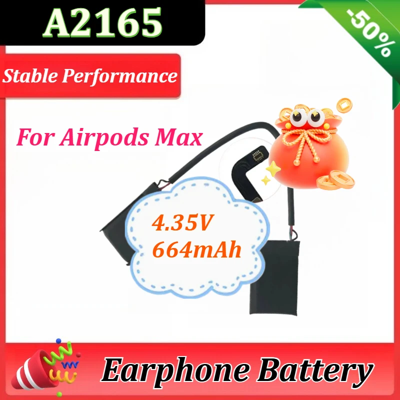 4.35V 664mAh A2165 Battery for Apple for Airpodsmax Headset for Airpods Max Batteries Digital Batteries
4.35V 664mAh A2165 Battery for Apple for Airpodsmax Headset for Airpods Max Batteries Digital Batteries