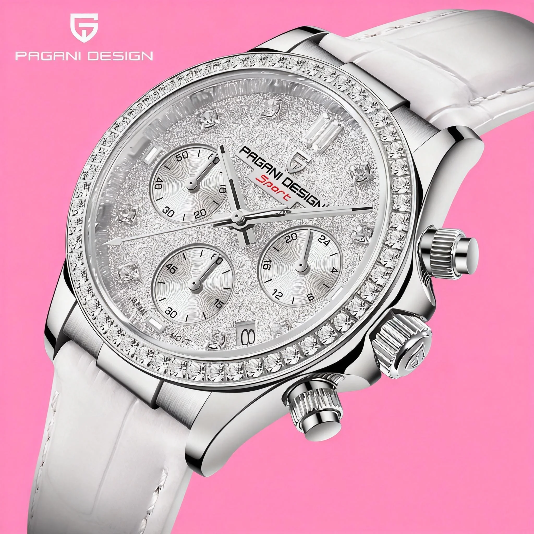 PAGANI DESIGN 2026 New Quartz Watch Leather Strap Diamond-Accented Dial Synthetic Sapphire Crystal 100M Water Resistan PD1730
PAGANI DESIGN 2026 New Quartz Watch Leather Strap Diamond-Accented Dial Synthetic Sapphire Crystal 100M Water Resistan PD1730