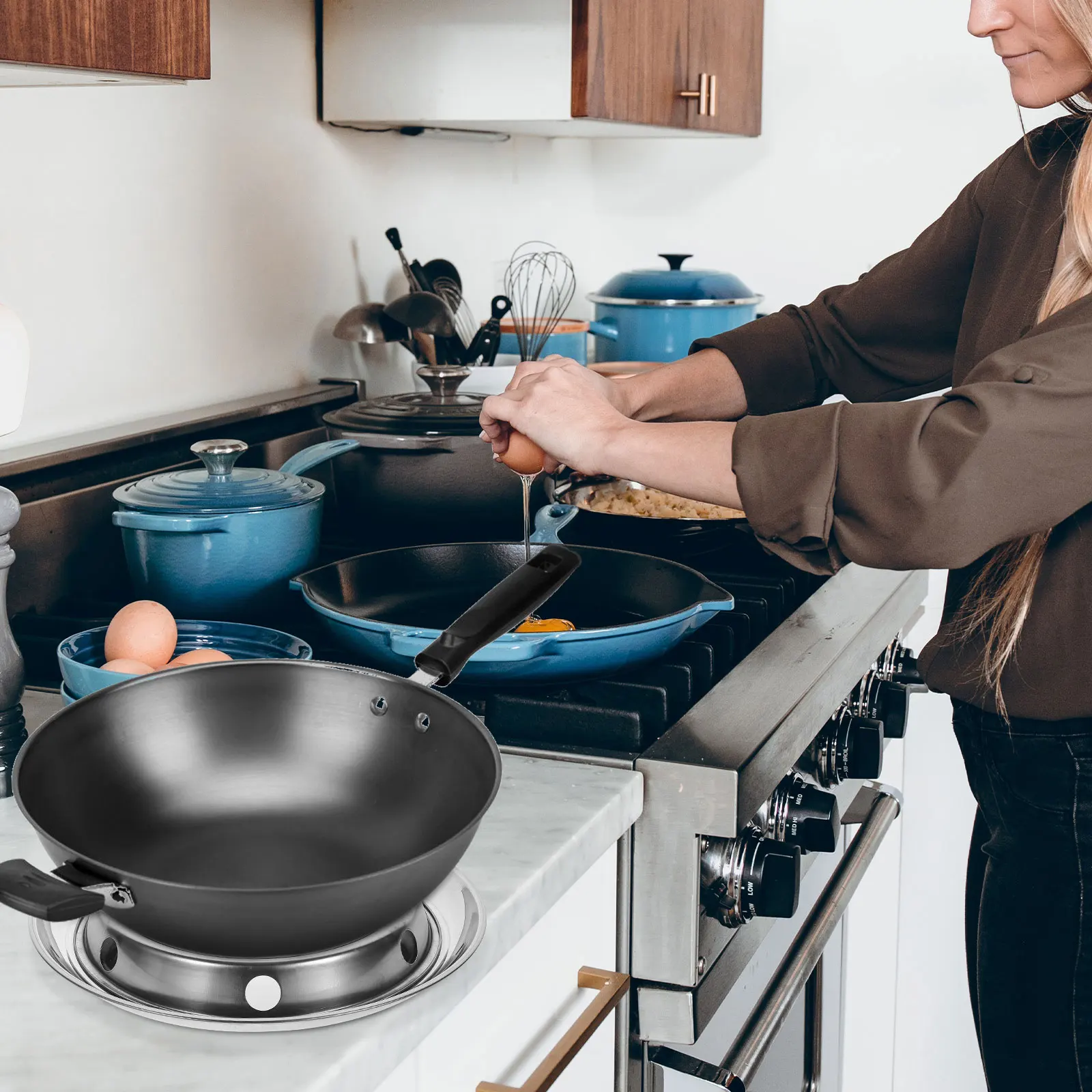 1pc Stainless Steel Pad Multi-function Pot Stand Pan Wok Pot Multi-Function Wok Rack Stand Rack Reusable Holder Kitchen Storage
1pc Stainless Steel Pad Multi-function Pot Stand Pan Wok Pot Multi-Function Wok Rack Stand Rack Reusable Holder Kitchen Storage