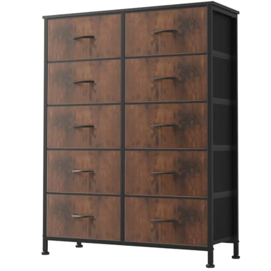 10 Drawer Dresser Fabric Storage Cabinet with Wood Top Steel Frame Chest of Drawers Organizer for Bedroom Closet Office
10 Drawer Dresser Fabric Storage Cabinet with Wood Top Steel Frame Chest of Drawers Organizer for Bedroom Closet Office