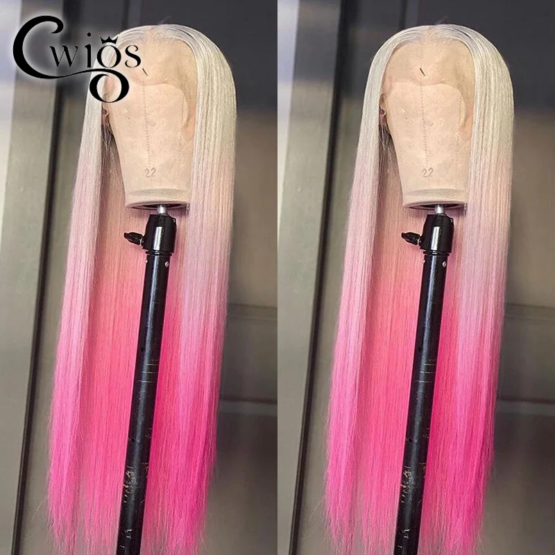 Cwigs Super White Ombre Pink color Synthetic Lace Front Wig Long 30inch straight Wigs For Women Heat Resistant Fiber Cosplay Wig
Cwigs Super White Ombre Pink color Synthetic Lace Front Wig Long 30inch straight Wigs For Women Heat Resistant Fiber Cosplay Wig