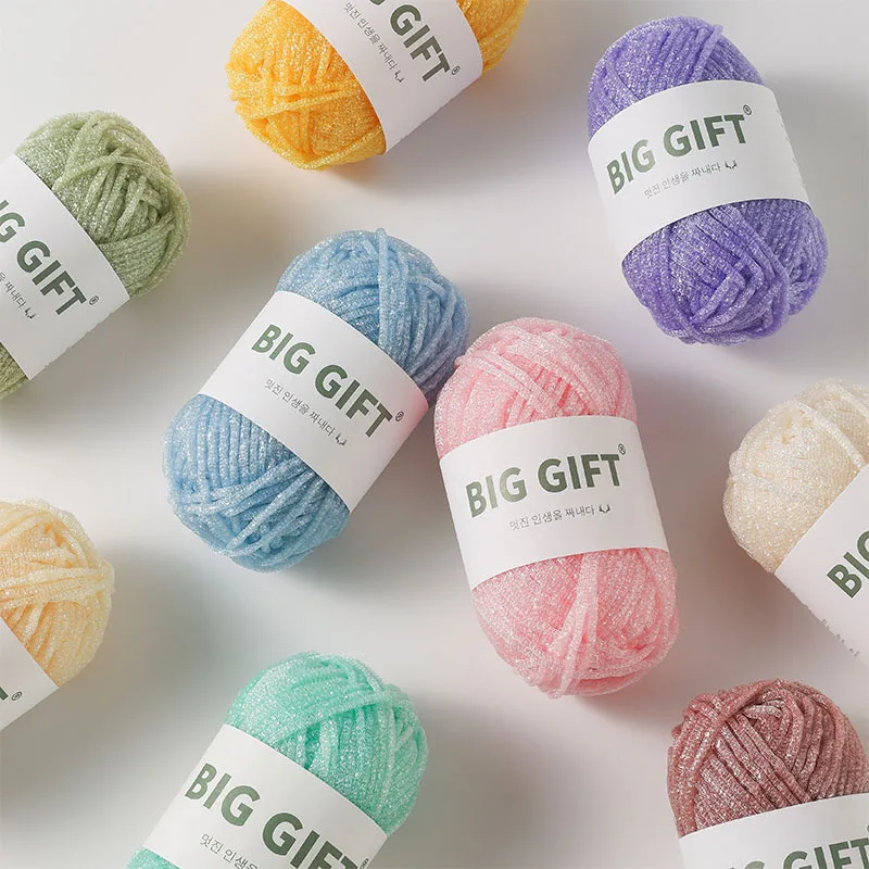 50g Tubular Shiny Nylon Yarn, Colorful Bright Yarn,Hand Woven Crochet DIY Bag Cushion Hat, Give Your Girlfriend A Heartfelt Gift
50g Tubular Shiny Nylon Yarn, Colorful Bright Yarn,Hand Woven Crochet DIY Bag Cushion Hat, Give Your Girlfriend A Heartfelt Gift