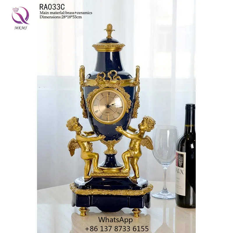 Brass Ceramic Luxury Seat Clock Pure Copper Angel Doll Boutique Neoclassical Ornament Table Clock For Living Room Porch
Brass Ceramic Luxury Seat Clock Pure Copper Angel Doll Boutique Neoclassical Ornament Table Clock For Living Room Porch