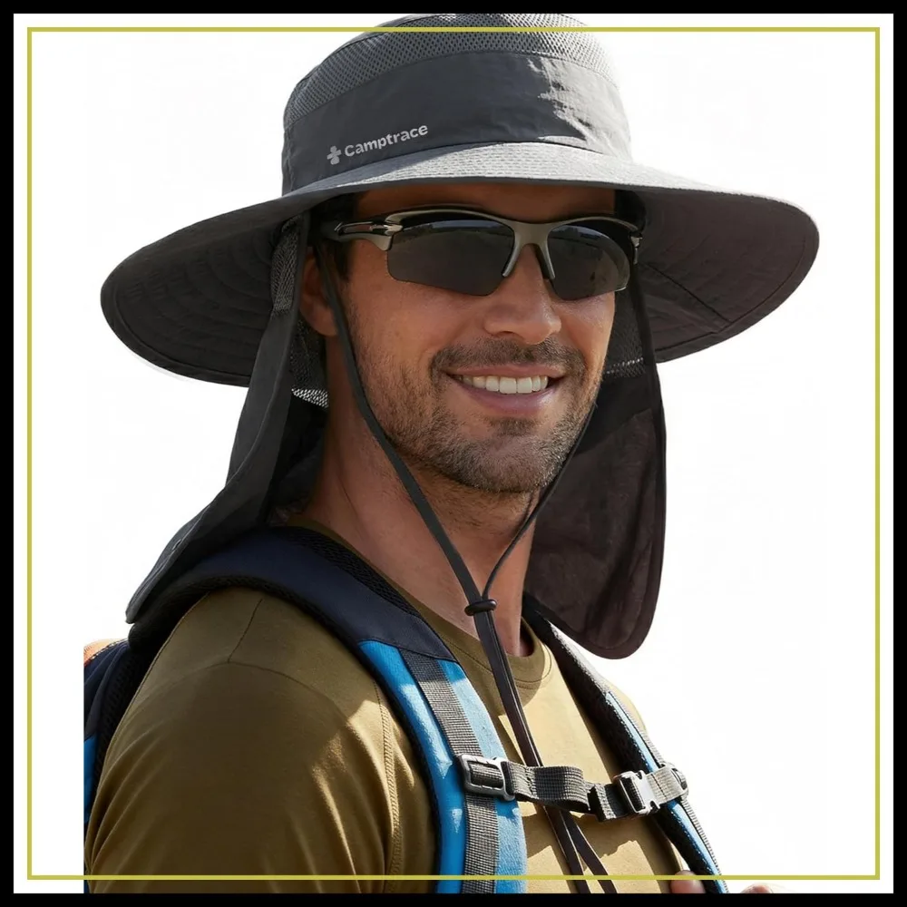 UPF 80+ Sun Hats for Men Women Wide Brim Mesh Hat with Neck Flap Fishing Hiking Gardening
UPF 80+ Sun Hats for Men Women Wide Brim Mesh Hat with Neck Flap Fishing Hiking Gardening