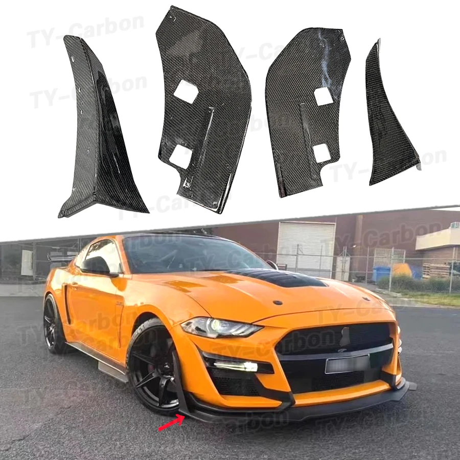 Carbon Fiber Front Bumper Lip Corner Spoiler Winglet Splitters for Ford Mustang GT500 Style 2015-2023 Bodykits Car Accessories
Carbon Fiber Front Bumper Lip Corner Spoiler Winglet Splitters for Ford Mustang GT500 Style 2015-2023 Bodykits Car Accessories