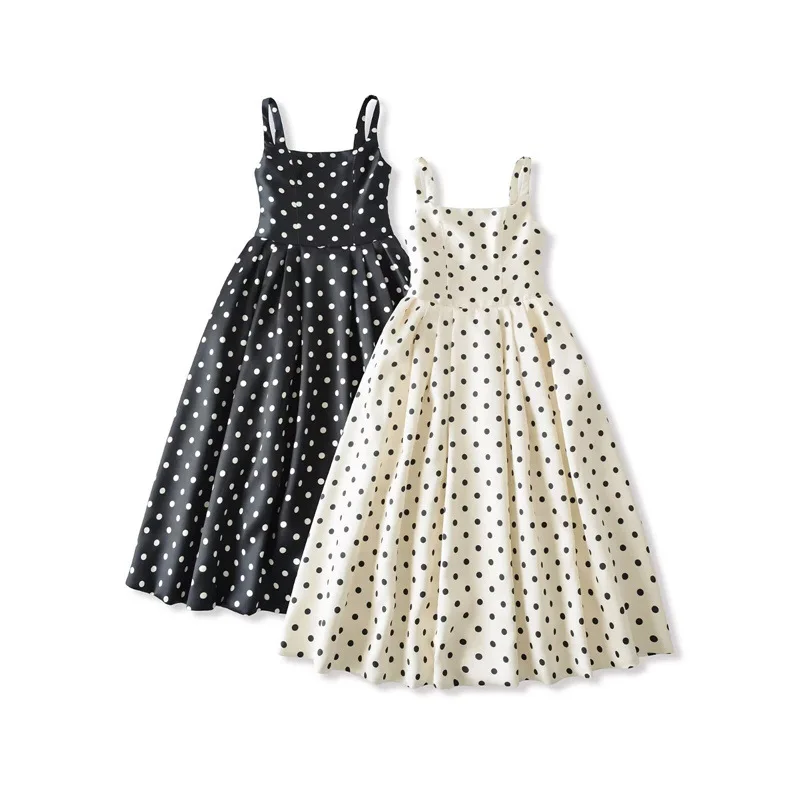 Withered Retro Polka Dot Square Neck Dress With Camisole Summer New Collection Waist Cinching Slim Fit Elegant Long Skirt
Withered Retro Polka Dot Square Neck Dress With Camisole Summer New Collection Waist Cinching Slim Fit Elegant Long Skirt