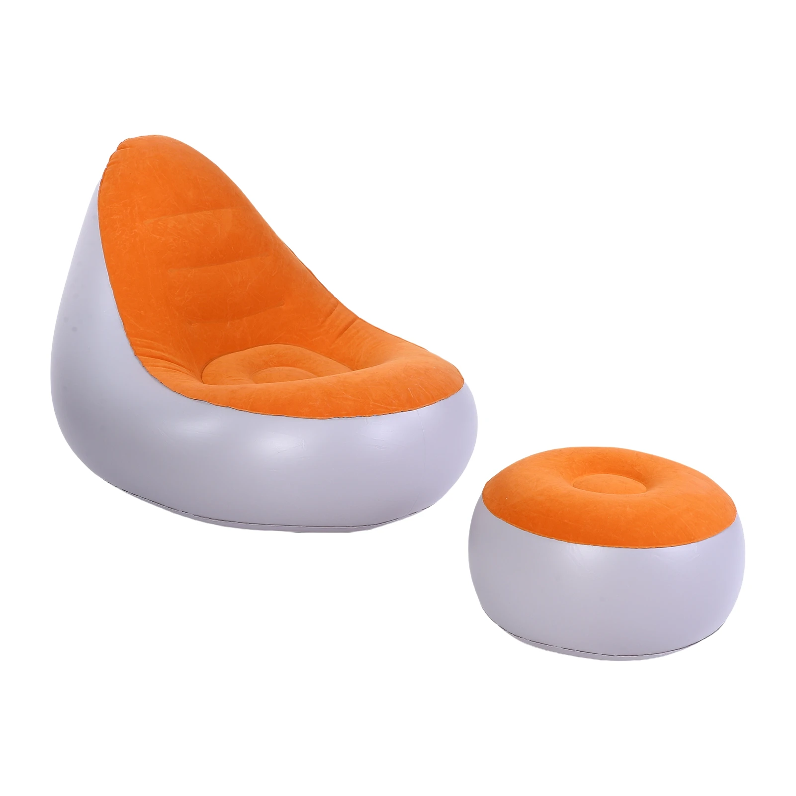 Надувной шезлонг с подставкой для ног, из ПВХ с флокированным покрытием, водонепроницаемый, складной, надувной диван-кресло для дома и кемпинга, оранжевый
Надувной шезлонг с подставкой для ног, из ПВХ с флокированным покрытием, водонепроницаемый, складной, надувной диван-кресло для дома и кемпинга, оранжевый