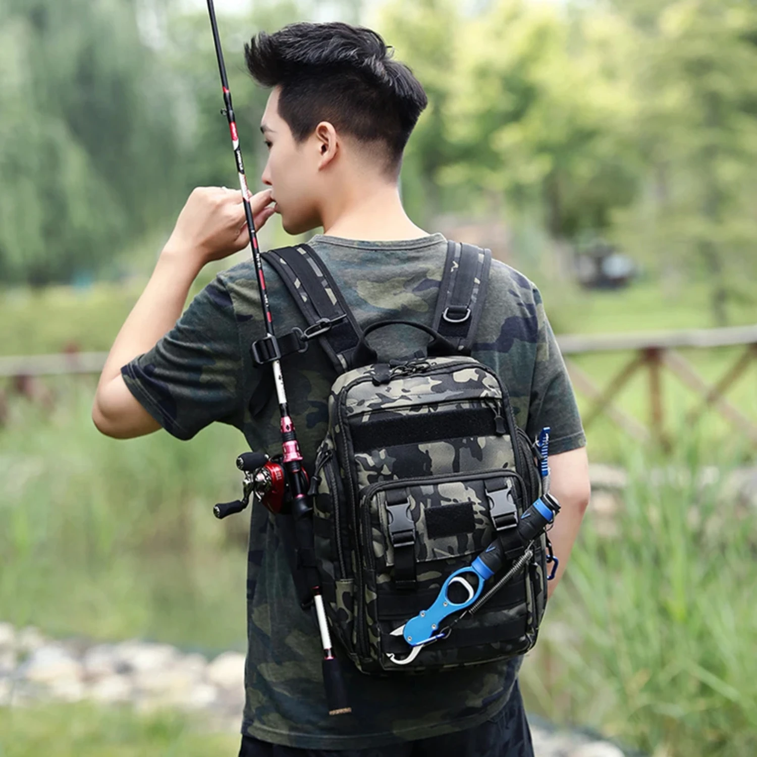 Fishing Tackle Backpack Tactical Waterproof Multifunctional Single Shoulder Military Pack Chest Fishing X178G
Fishing Tackle Backpack Tactical Waterproof Multifunctional Single Shoulder Military Pack Chest Fishing X178G