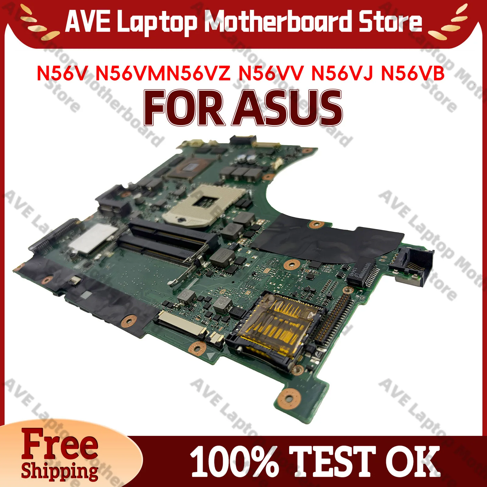 N56VM Laptop Motherboard For ASUS N56VJ N56VM N56VB N56VV N56VZ N56V Notebook Mainboard in stock 100% tests OK fast shipping
N56VM Laptop Motherboard For ASUS N56VJ N56VM N56VB N56VV N56VZ N56V Notebook Mainboard in stock 100% tests OK fast shipping