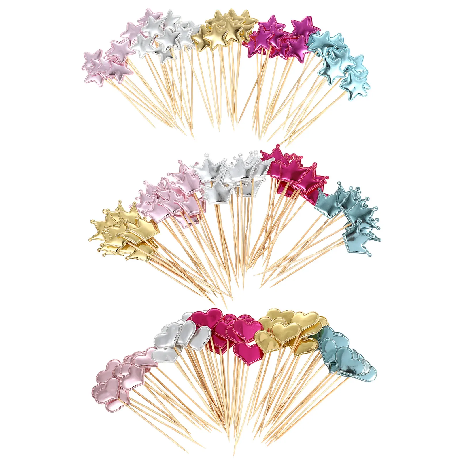 150 pcs Cake Decorations Bamboo Dessert Picks Cute Cupcake Topper Lightweight Practical Birthday Party Photo Prop
150 pcs Cake Decorations Bamboo Dessert Picks Cute Cupcake Topper Lightweight Practical Birthday Party Photo Prop