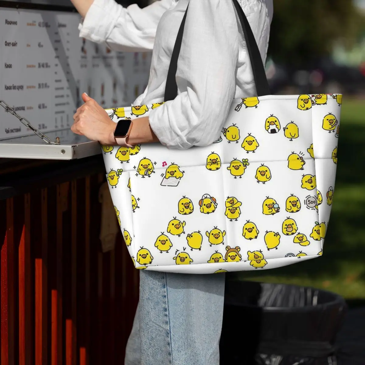 Cute Kiiroitori Pattern Rilakkuma Beach Tote Bag Sport Gym Yoga Duffle Large Tote Bag Women Travel Bag Fitness bag
Cute Kiiroitori Pattern Rilakkuma Beach Tote Bag Sport Gym Yoga Duffle Large Tote Bag Women Travel Bag Fitness bag