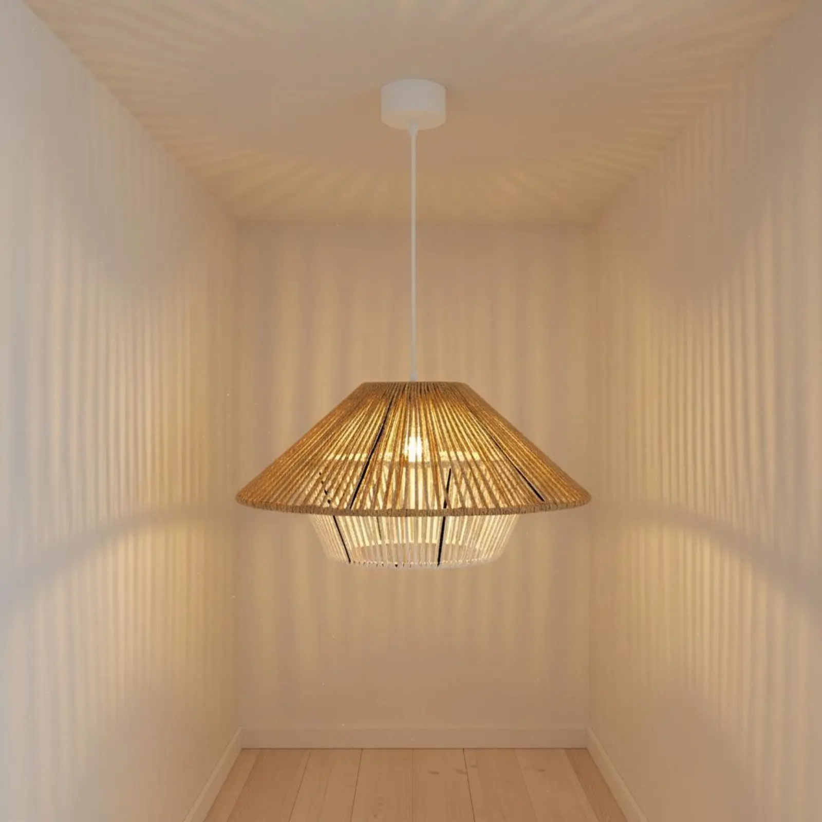 Woven Paper Rope Lampshade Natural Look Woven Lamp Shade Lighting Accessory Nature Inspired Home Decoration Boho Decor for Cafe
Woven Paper Rope Lampshade Natural Look Woven Lamp Shade Lighting Accessory Nature Inspired Home Decoration Boho Decor for Cafe