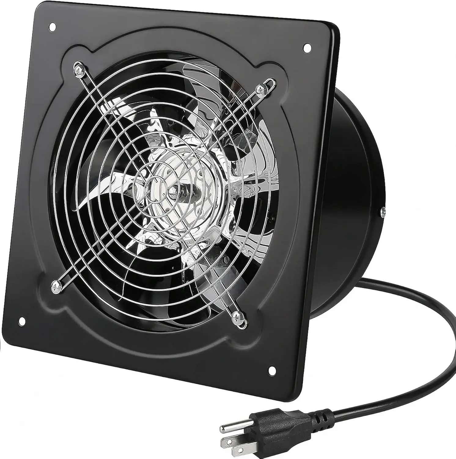 40W Through-Wall Exhaust Fan with Plug, 6 Inch Ventilation for Kitchen, Pure Copper Motor, Black
40W Through-Wall Exhaust Fan with Plug, 6 Inch Ventilation for Kitchen, Pure Copper Motor, Black