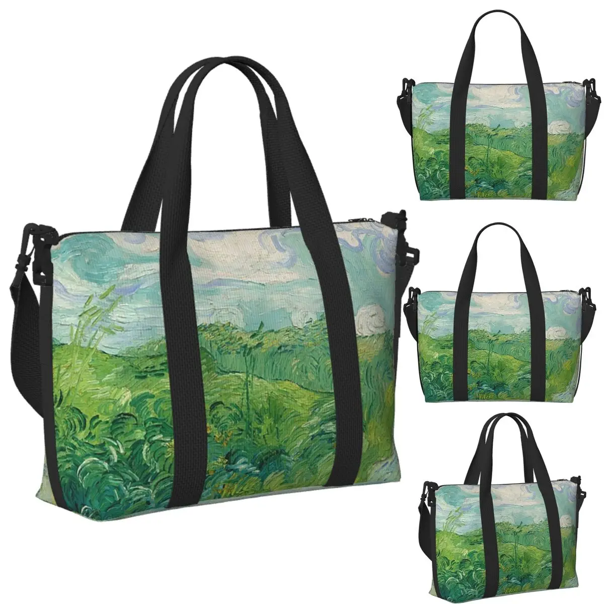 Custom Green Wheat Fields, Auvers, Vincent Van Gogh Beach Travel Bag Tote Bags for Gym Sport Women Shopping Duffle Shoulder Bag
Custom Green Wheat Fields, Auvers, Vincent Van Gogh Beach Travel Bag Tote Bags for Gym Sport Women Shopping Duffle Shoulder Bag